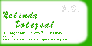 melinda dolezsal business card